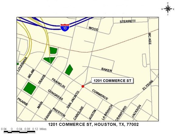 1201 Commerce Street Jail Map